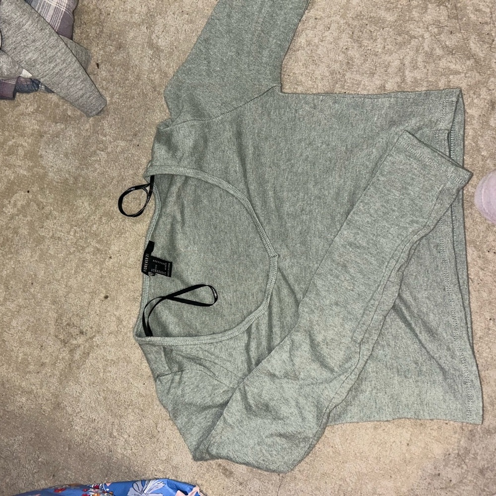 Forever 21 Sage Long Sleeve Top
